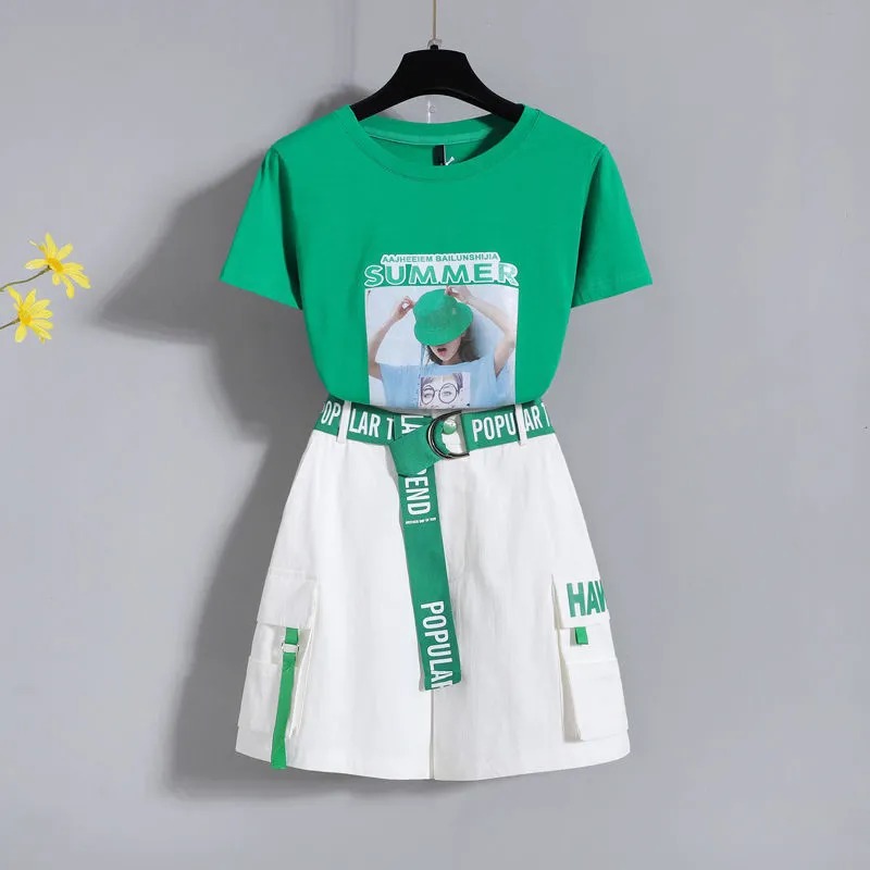 夏季女裝2021新款小個子氣質套裝洋氣減齡女生時尚短褲兩件套
